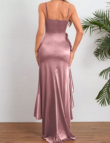 Rochie lunga SHEIN, roz pudra inchis