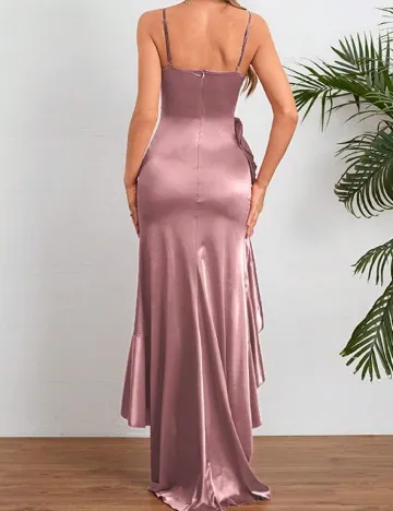 Rochie lunga SHEIN, roz pudra inchis