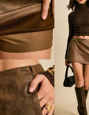 Fusta pantalon SHEIN, maro