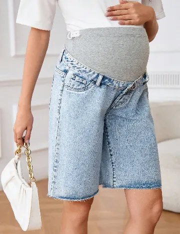 Pantaloni scurti SHEIN Maternity, albastru