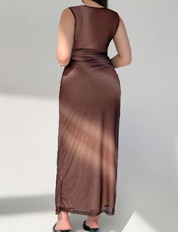 Rochie lunga SHEIN CURVE, maro