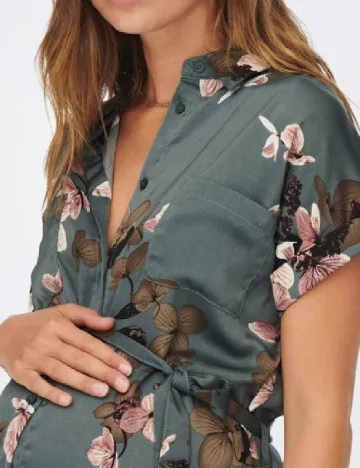 Rochie medie Only Maternity, verde