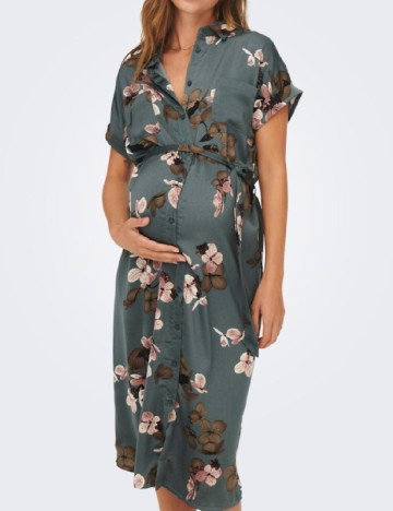 Rochie medie Only Maternity, verde