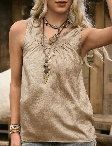 Bluza SHEIN, maro/auriu