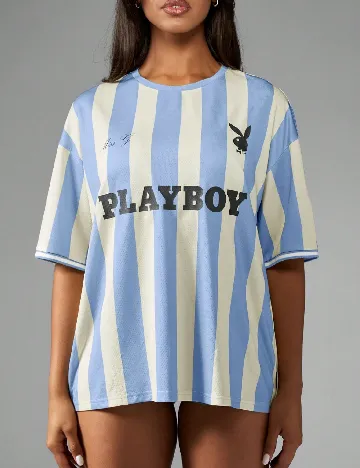 Tricou Oversize Missguided, galben/bleu