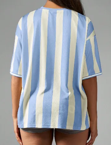 Tricou Oversize Missguided, galben/bleu