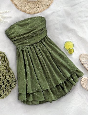 Rochie scurta SHEIN, verde