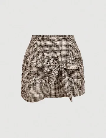 Fusta SHEIN, maro/crem