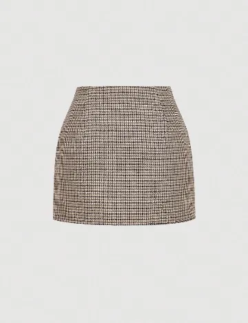 Fusta SHEIN, maro/crem