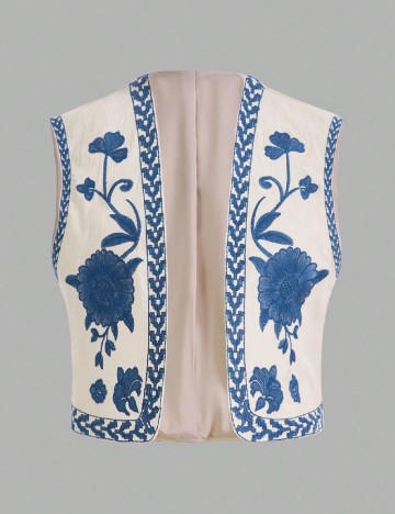 Vesta SHEIN, ecru/albastru