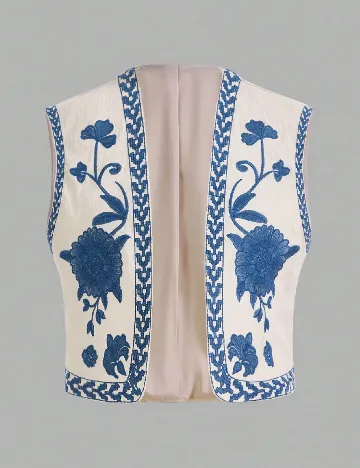 Vesta SHEIN, ecru/albastru