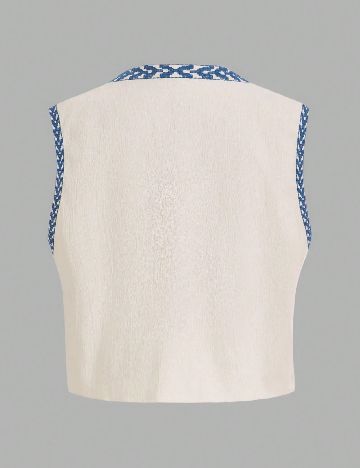 Vesta SHEIN, ecru/albastru