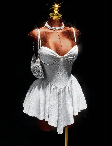 Salopeta SHEIN, argintiu