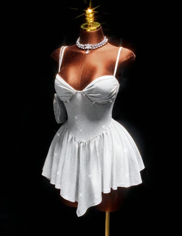 Salopeta SHEIN, argintiu