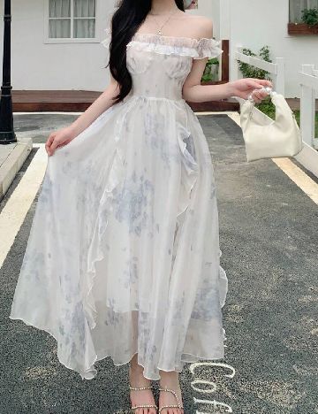 Rochie medie Dazy, alb