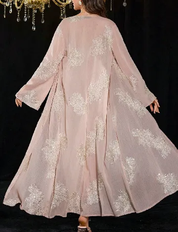 Rochie medie SHEIN, roz pudra inchis