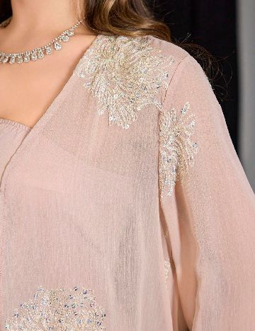 Rochie medie SHEIN, roz pudra inchis