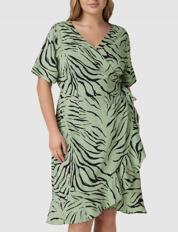 Rochie scurta Only Carmakoma, verde