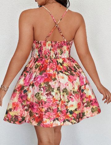 Rochie scurta SHEIN CURVE, floral