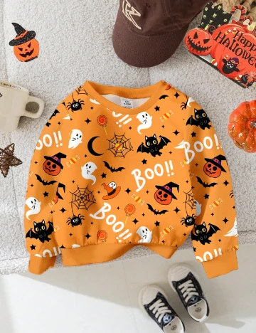 Bluza Shein Kids, portocaliu