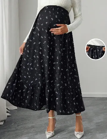 Fusta SHEIN Maternity, negru