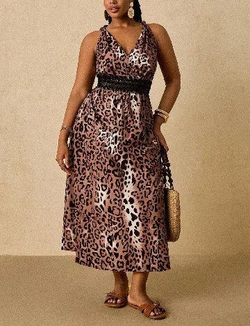Rochie lunga SHEIN CURVE, animal print