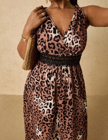 Rochie lunga SHEIN CURVE, animal print