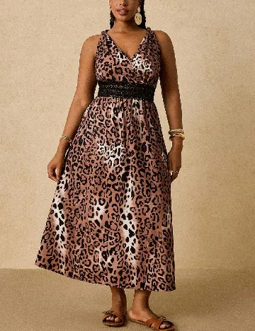 Rochie lunga SHEIN CURVE, animal print