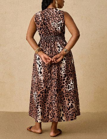 Rochie lunga SHEIN CURVE, animal print