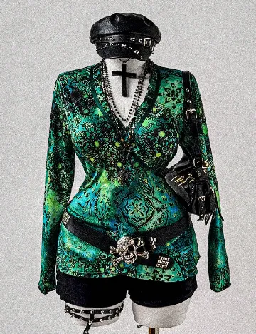 Bluza SHEIN CURVE, verde