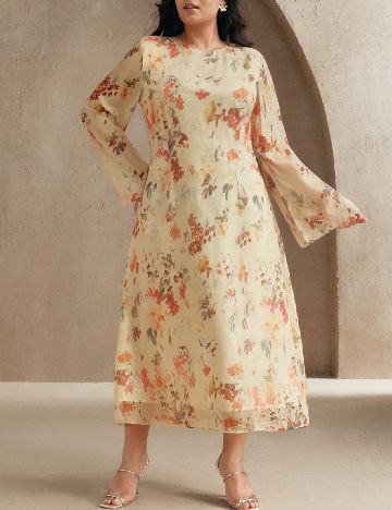 Rochie medie Anewsta Curve, floral