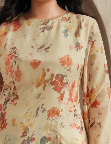 Rochie medie Anewsta Curve, floral