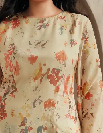 Rochie medie Anewsta Curve, floral