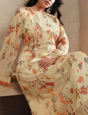 Rochie medie Anewsta Curve, floral