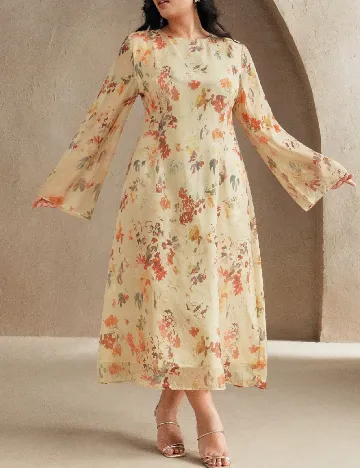 Rochie medie Anewsta Curve, floral