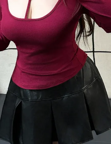 Fusta pantalon Dazy Plus Size, negru