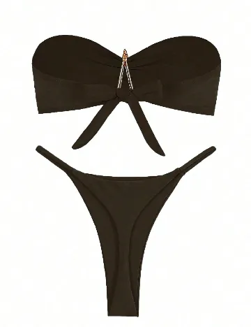 Costum de baie SHEIN, maro