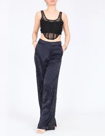 Top Neon&Nylon, negru