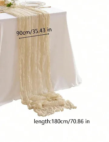 Servetel de masa decorativ SHEIN, crem