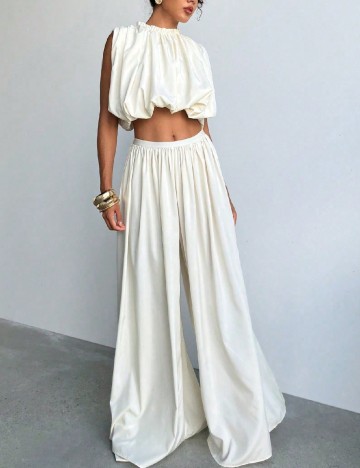 Pantaloni SHEIN, ecru