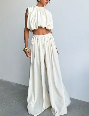 Pantaloni SHEIN, ecru