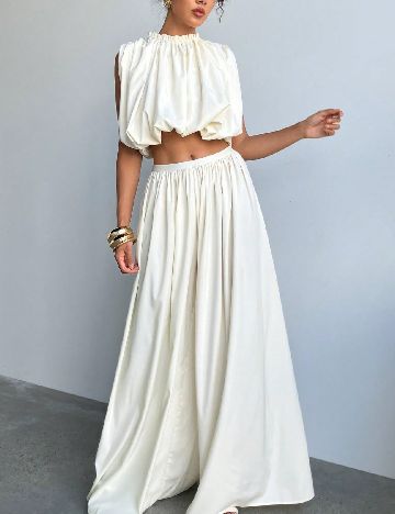 Pantaloni SHEIN, ecru