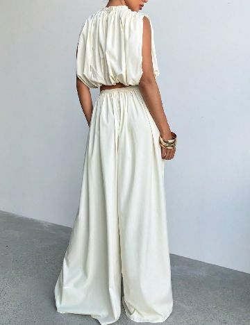 Pantaloni SHEIN, ecru