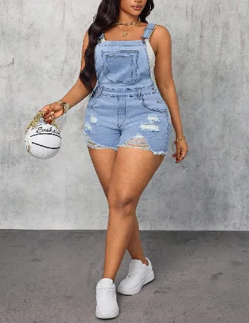 Salopeta SHEIN CURVE, albastru