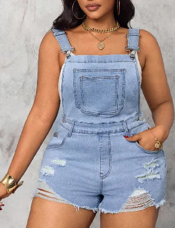 Salopeta SHEIN CURVE, albastru