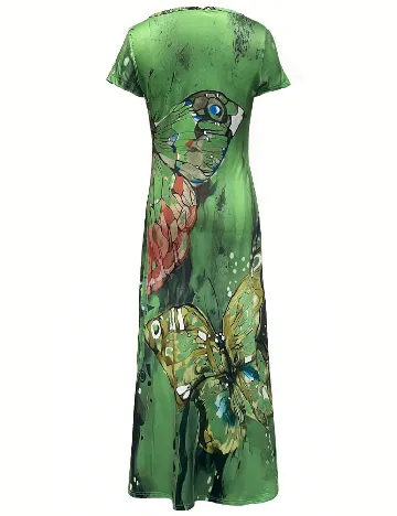 Rochie lunga SHEIN, verde