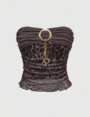 Top Romwe, animal print