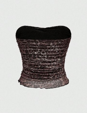 Top Romwe, animal print