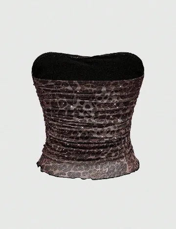 Top Romwe, animal print