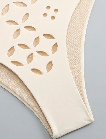 Costum de baie SHEIN, crem